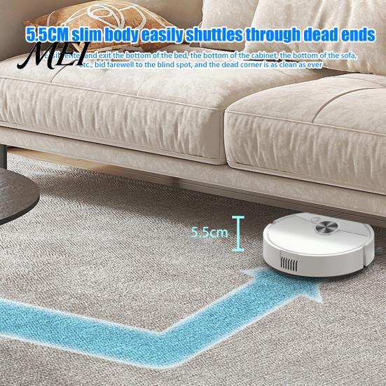 Car Floor Cleaner Mini Robot Vacuum Cleaner, 3 in 1 Sweeping Mopping Robotic Vacuum, Mop And Slim Cordless Self Charging for Home Hard Compact