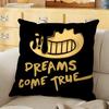 Anime BBendy and Tthe InkMMachine Cushion Cover Soft Durable Reversible PillowCover Home MultiScene Daily Comfort Pillowcase