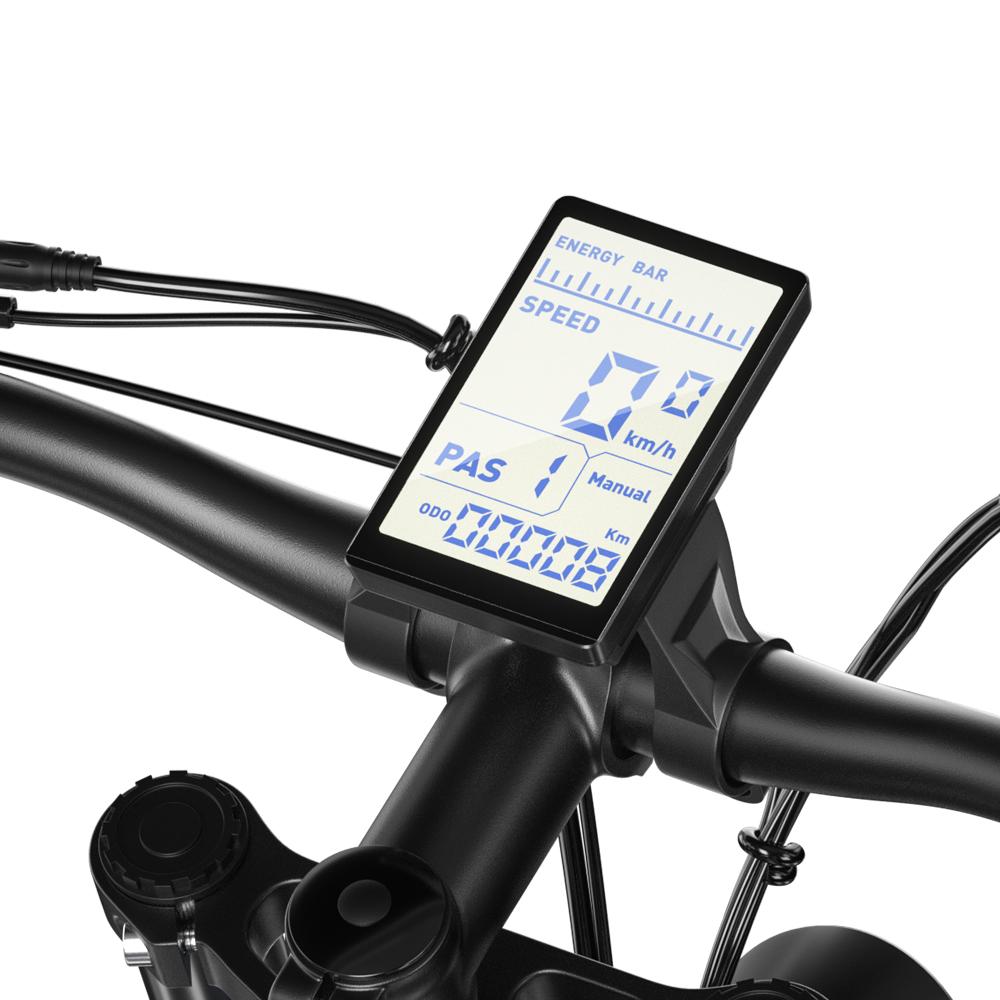 Shengmilo Электрический горный велосипед MX05 26", двигатель 500 Вт, аккумулятор Samsung 840 Вт·ч, толстые шины, двухподвес, 7-скоростная трансмиссия Shimano для езды по городу и по бездорожью