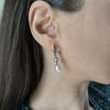 Серебряные серьги с натуральным жемчугом 8ct (2208945)