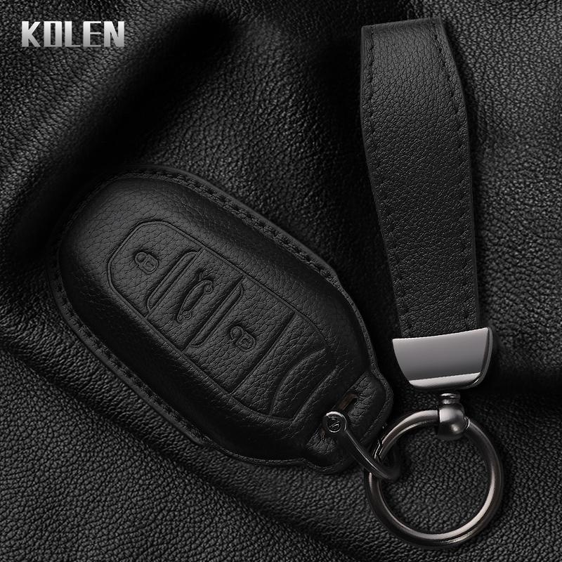 Genuine Genuine Leather Auto Key Fob Cover Case Fit For Peugeot 2008 3008 4008 5008 308 408 508 Citroen C1 C2 C4 C6 C3-Xr Picasso Grand Ds3 Ds5
