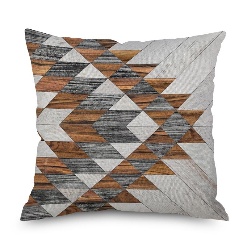 Домашний декор скандинавский коричневый геометрический орнамент наволочка для дивана стула напечатанный чехол для подушки автомобиля