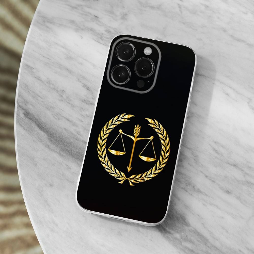 Law Lawyer Judge Justice Phone Case For iPhone 16,15,14,13,12,11 Pro,Max,Plus,X,XS,XR,SE,Mini Transparent Soft Cover