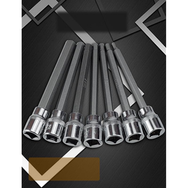 Набор из 7 предметов 7Akiranoai Набор торцевых головок с шестигранными битами от 3 мм до 10 мм С кейсом Шестигранный набор торцевых головок из Cr-V стали DIY инструменты