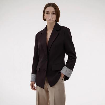 Маленький женский повседневный блейзерный костюм премиум-класса с длинными рукавами