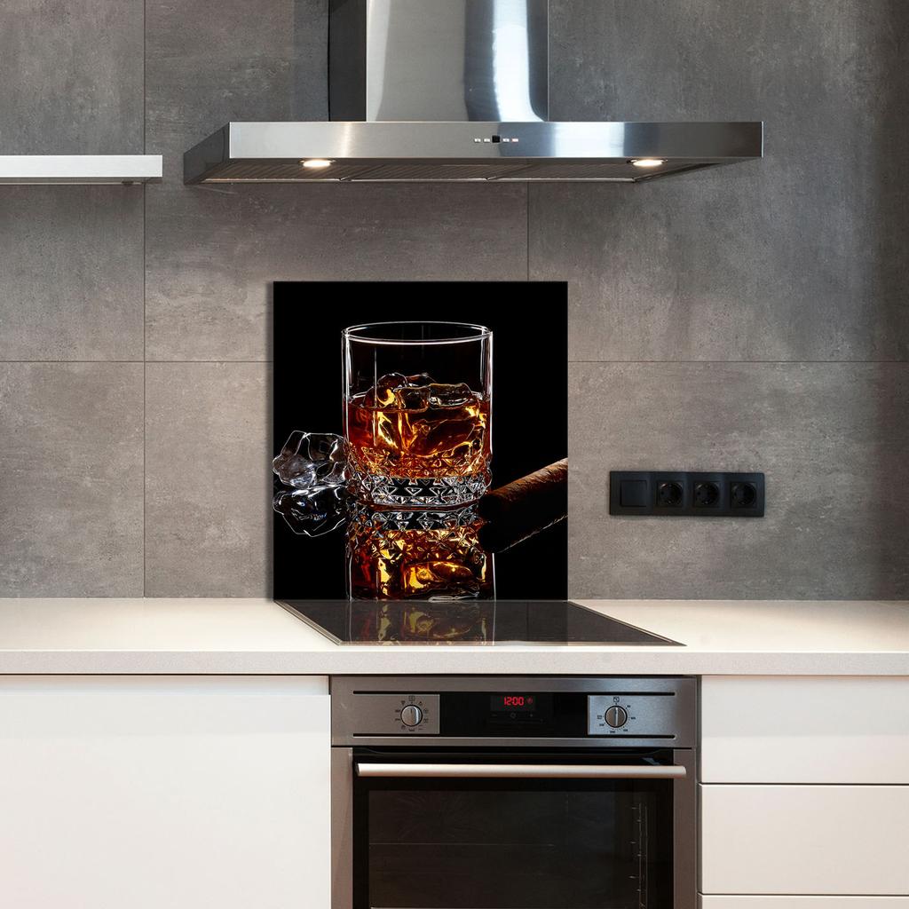 PANEL SZKLANY DO KUCHNI 60x65 Whisky