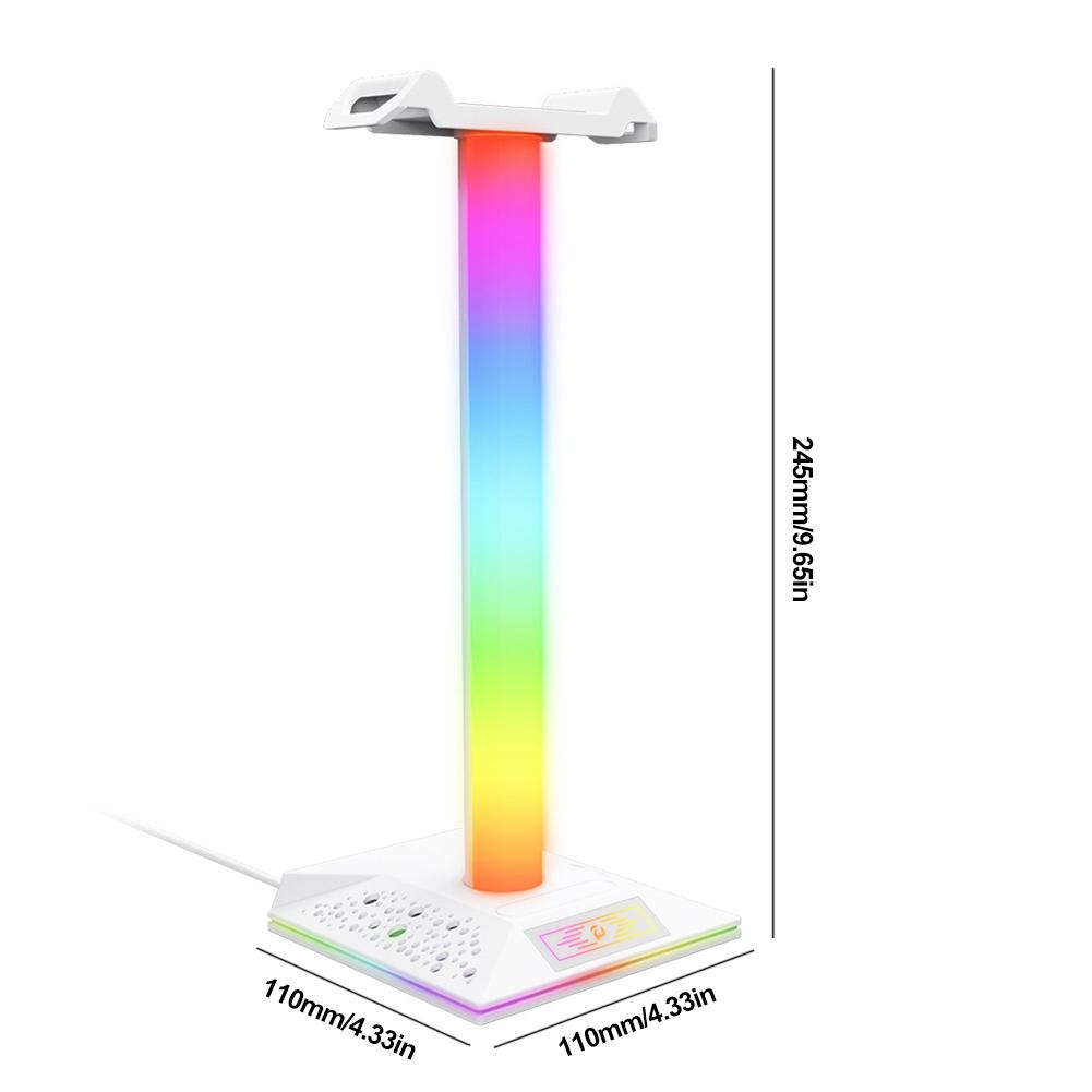 RGB Подставка для гарнитуры Dream color Подсветка с портами USB Type-c Держатель для наушников для ТВ Настольных геймеров Игровые ПК Аксессуары для стола