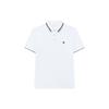 SS22 Solid Color Casual Breathable Knitted Polo Shirt Men Tops White F11M221101FWT
