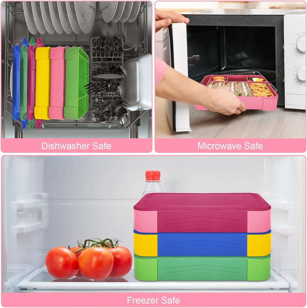 Ланч-бокс для школьников с 6 отделениями 1330 мл Bento Box Контейнеры для обеда для взрослых Ланч-бокс для школьников для для взрослых Школьники Малыш