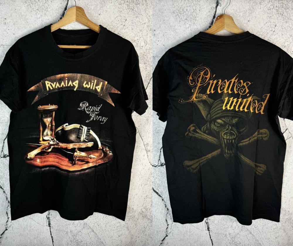 RUNNING WILD Футболка группы Черепа Унисекс Двусторонняя от S до 5XL, Подарок для фаната Футболка