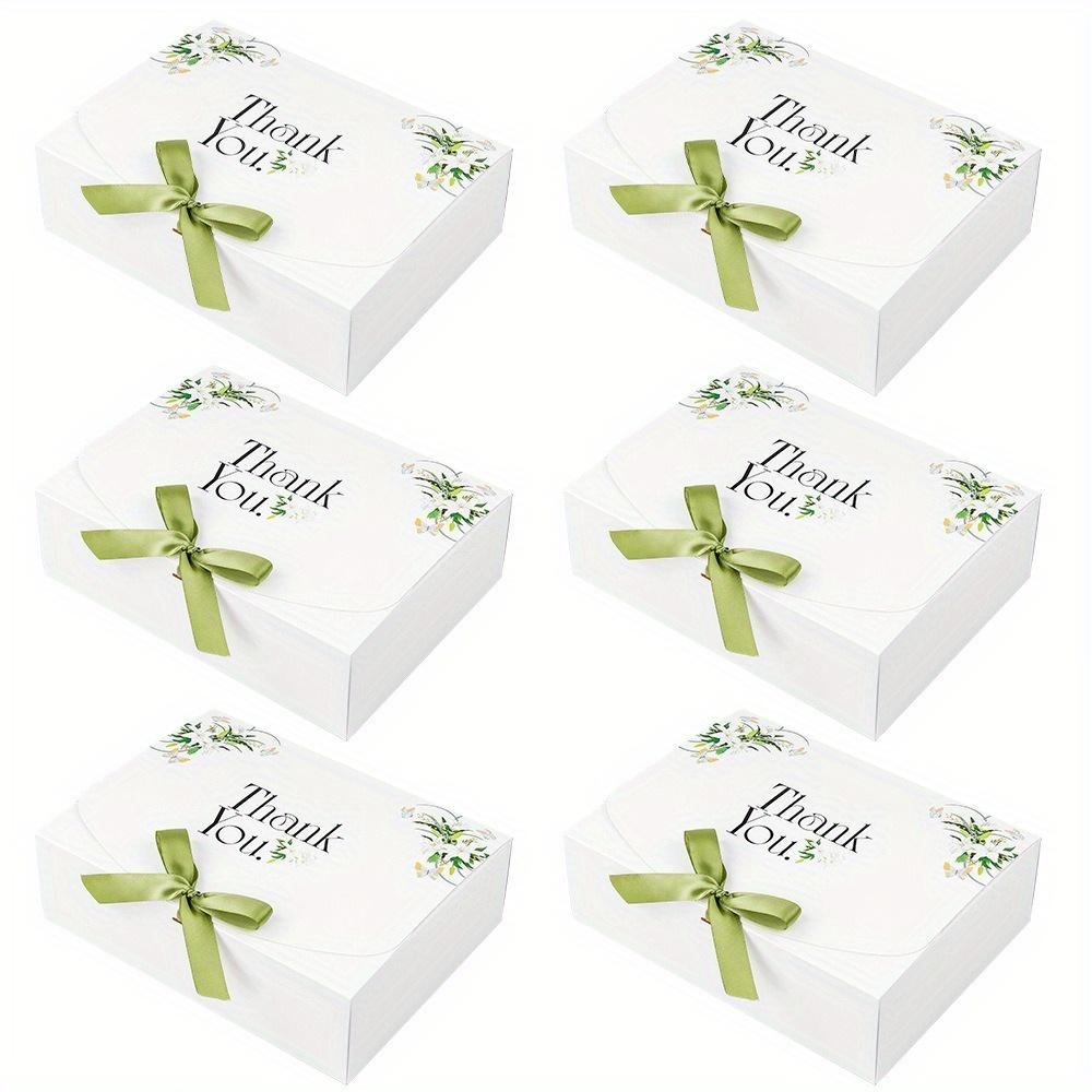 10 шт. подарочных коробок из крафт-бумаги с крышками, коробка для предложения руки и сердца подружке невесты, коробка для угощений с зеленой лентой, подарочная коробка для вечеринки с подарочным мылом, подарочная упаковка для дня рождения