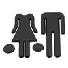 Bathroom Door Signage Self Adhesive  Men Women Restroom Identification Signs Wall Decor