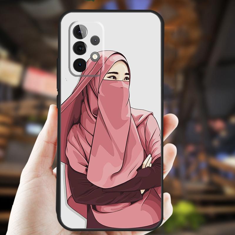 Мусульманский арабский Хиджаб Девочка Чехол Для Samsung Galaxy A05 A06 A22 A53 A33 A26 A16 A56 A36 A32 A52 A54 A34 A14 A55 A15 A35