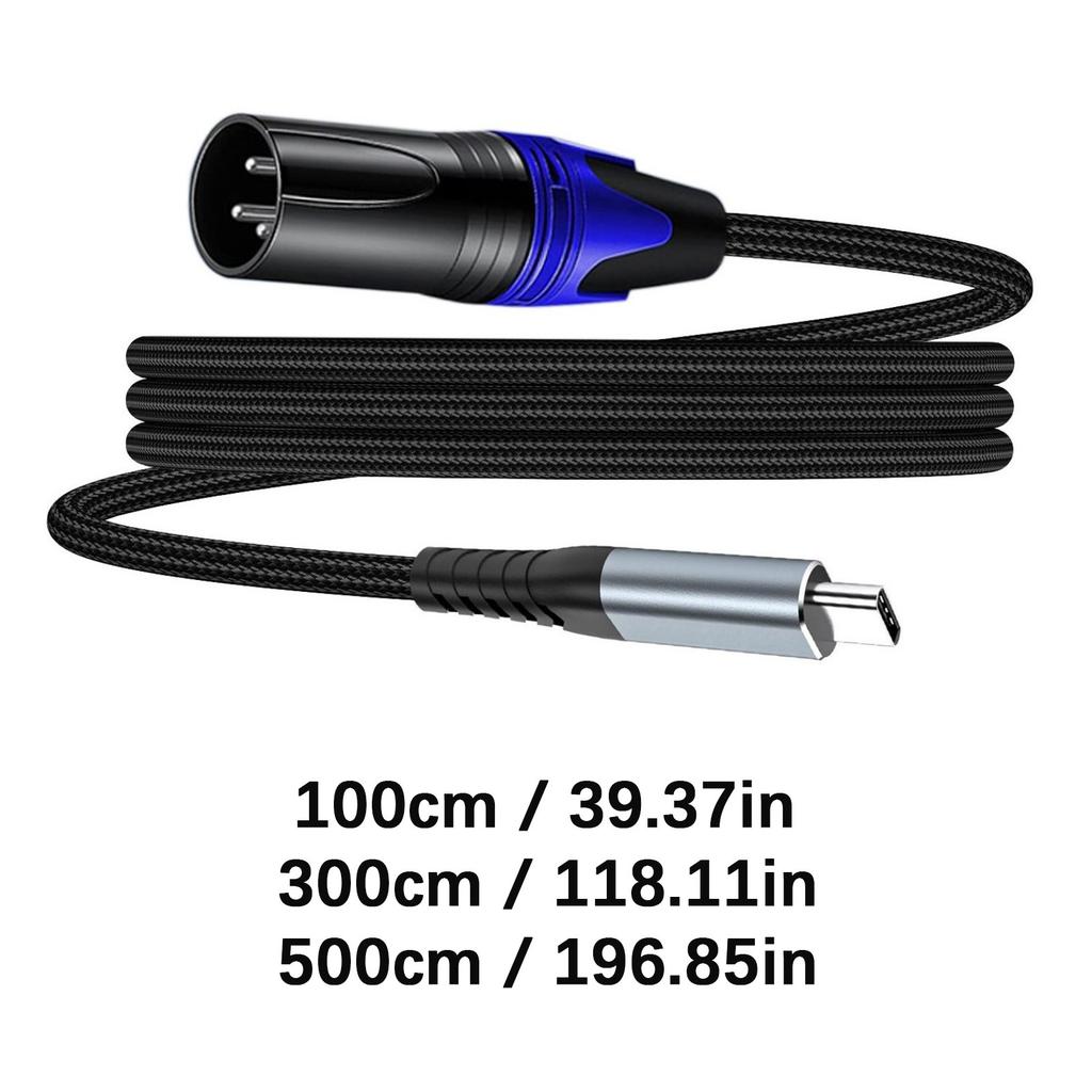 Прочный студийный кабель для записи USB Type C на 3-контактный штекерный адаптер Провод Позолоченные контакты Улучшают целостность сигнала
