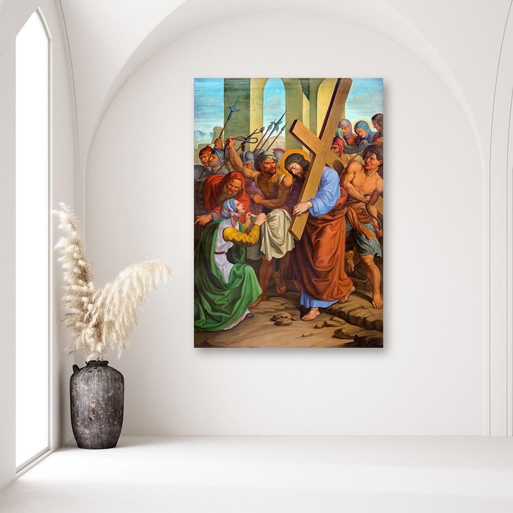 Canvas Print, Jesus and St Veronica Stations of the Cross Vienna
