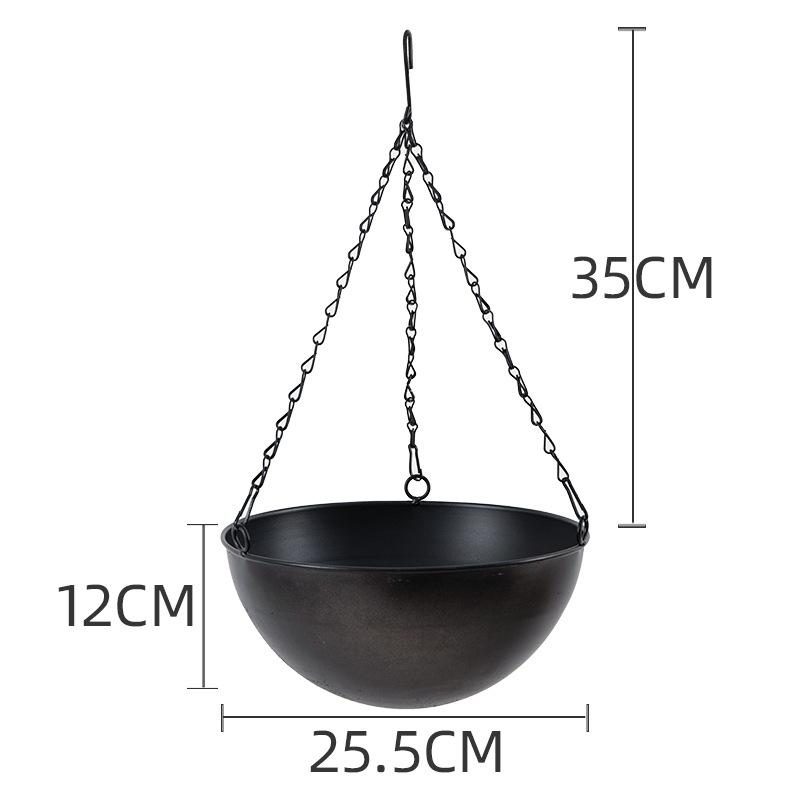 Металлический подвесной цветочный горшок для растений, скандинавский подвесной плантатор на цепочке, корзина, ваза для цветов для украшения дома, сада, балкона