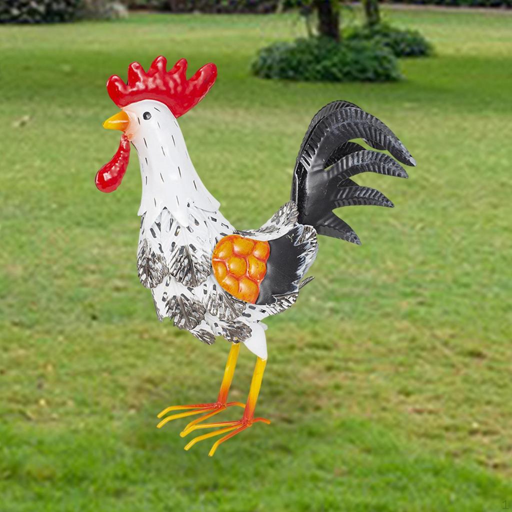 Курица Садовая Скульптура Садовая Статуя Фигурка Животного Ферма Снаружи Железные Поделки Декоративные