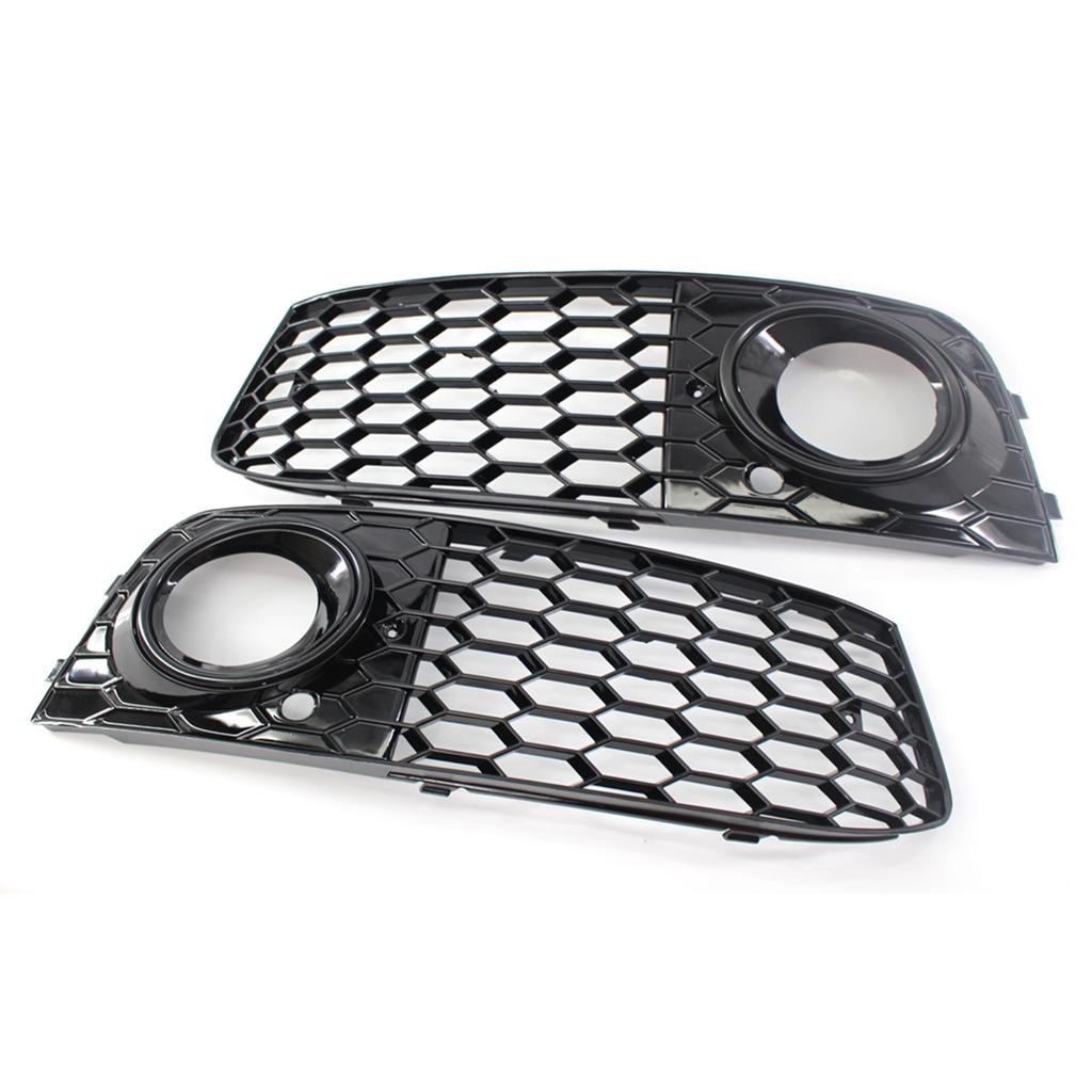 Honeycomb Hex Mesh Fog Light Open Vent Grill Intake Replacement forA4 B8 RS4 Style 09-12
