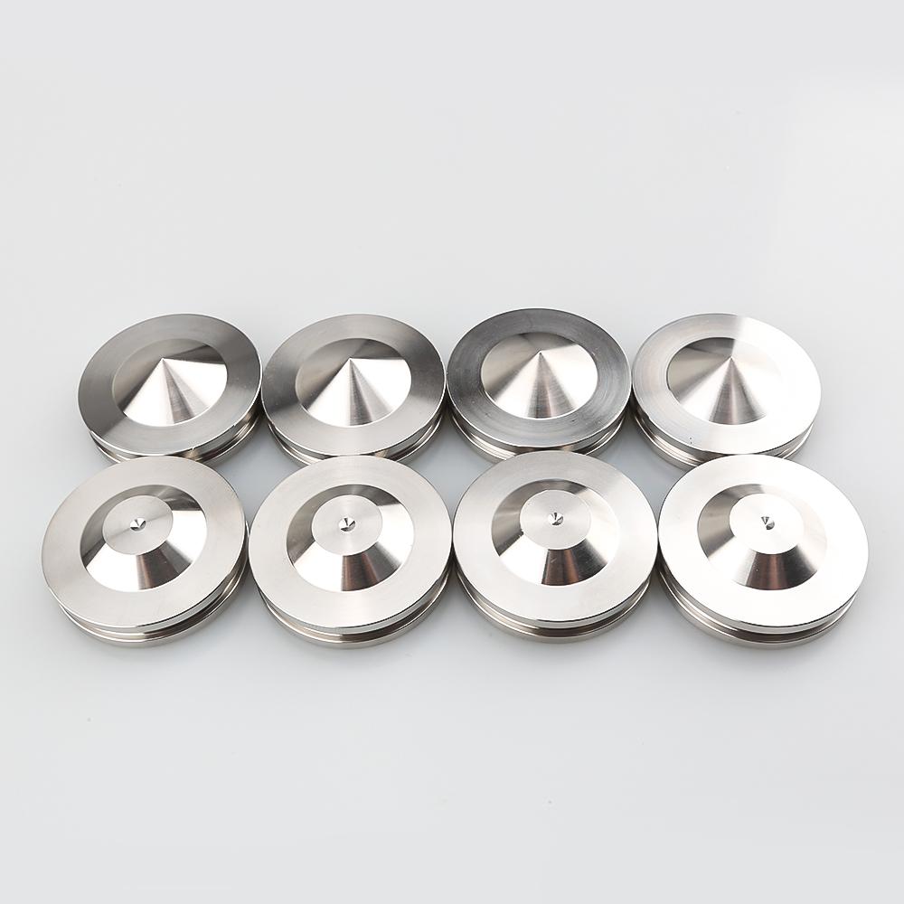 4 Sets Stainless Steel HiFi Speaker Isolation Spike Audio Stand Feet Shock Absorption Anti Vibration Pads Base for Audio Gear
