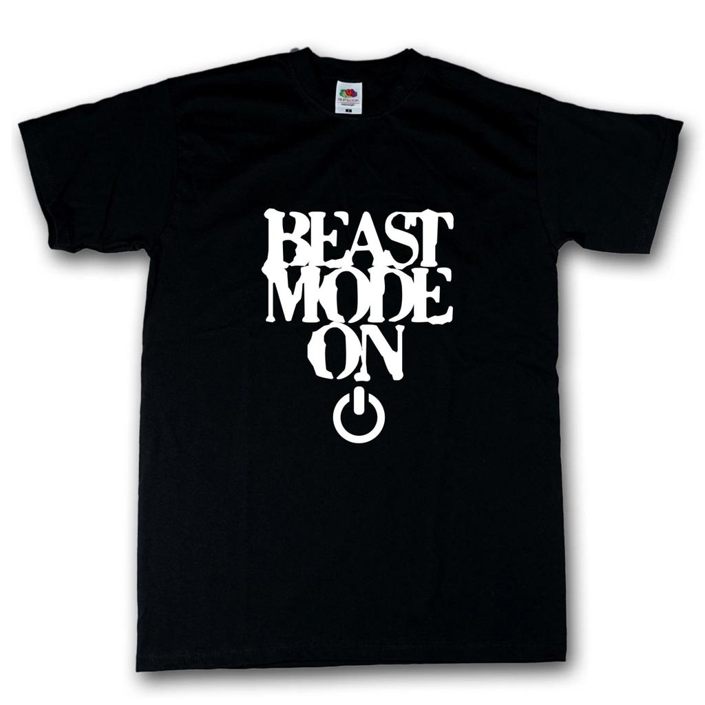 Beast Mode On T-Shirt Black 100% Cotton S-XXXXXL