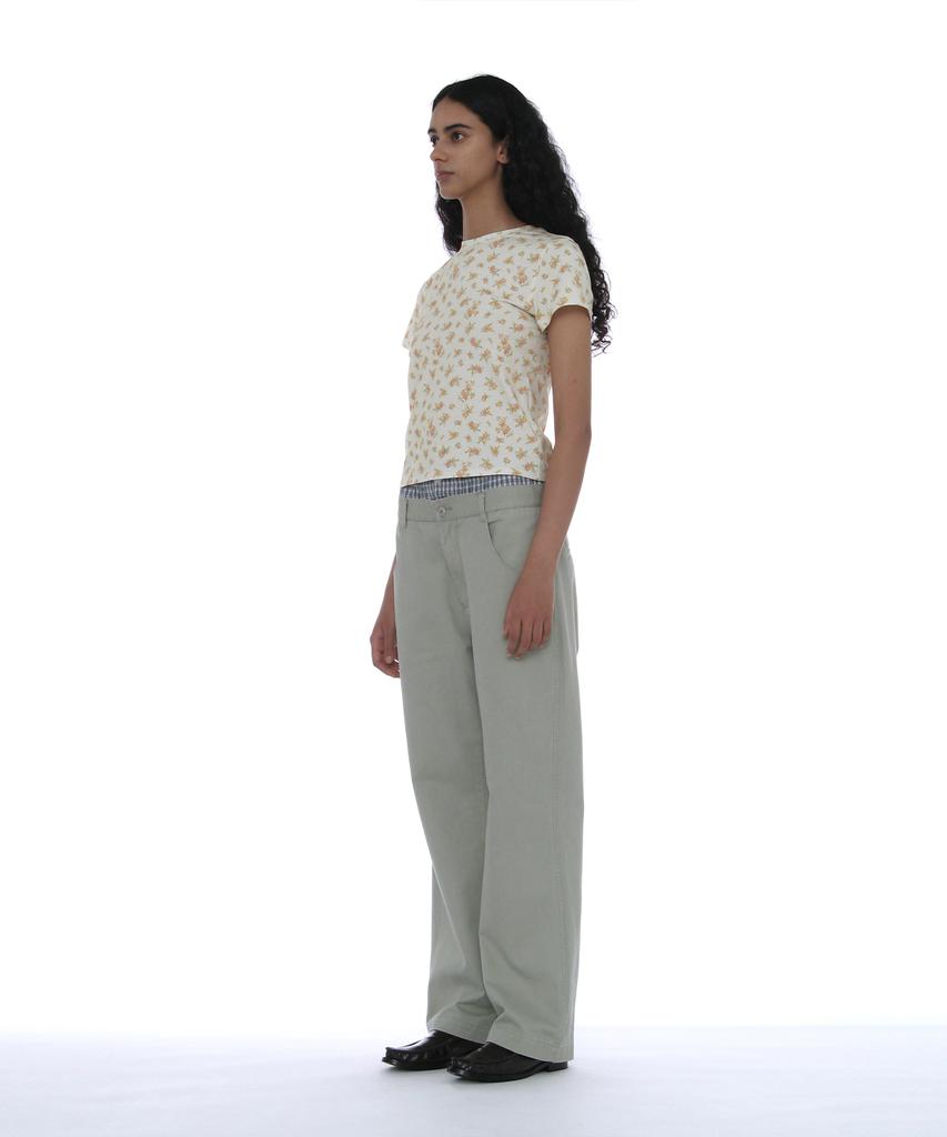 PARTIMENTO WOMEN Double Waist Chino Pants_Stone