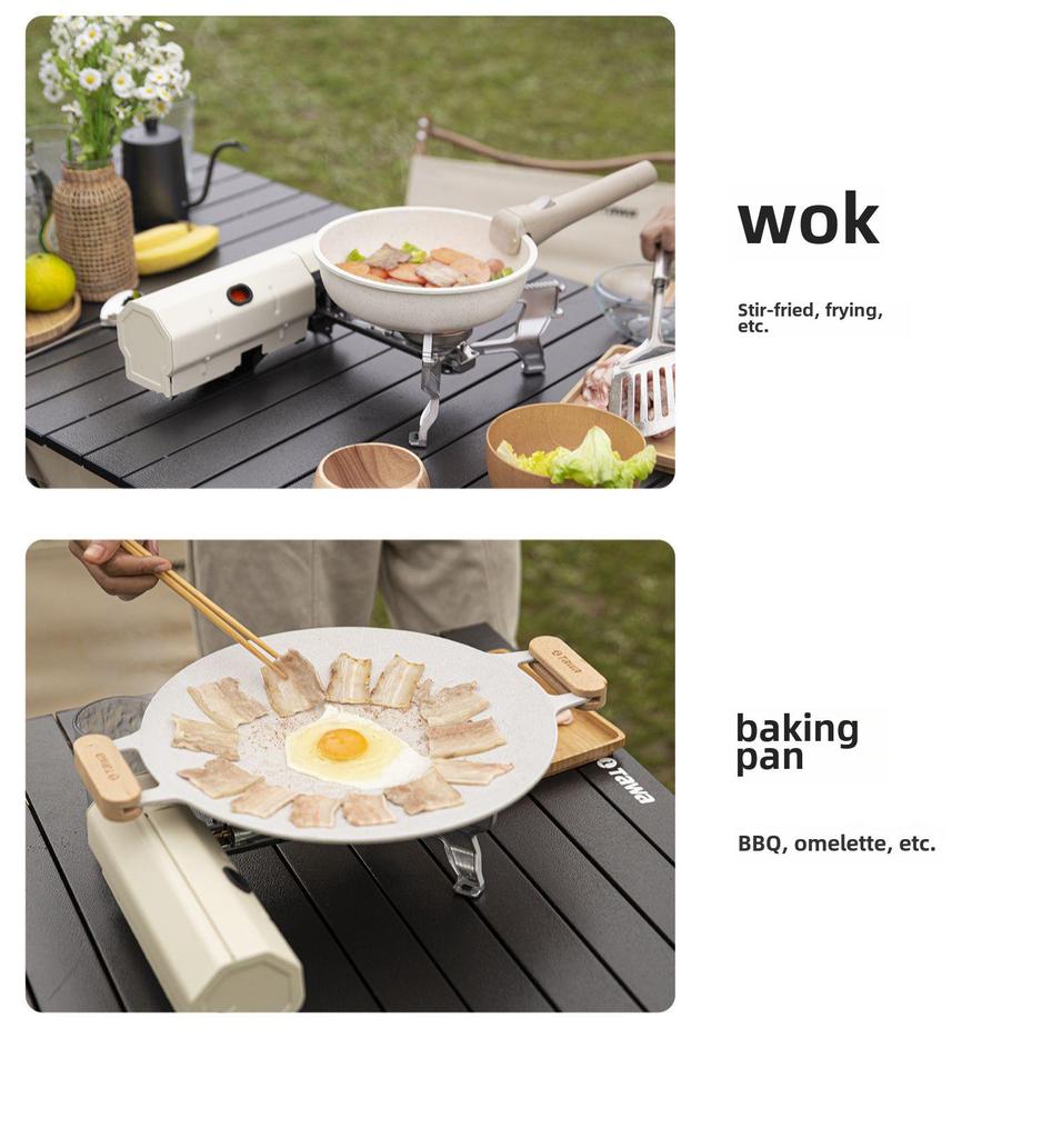 Портативная складная ветрозащитная газовая походная плита с магнитным поджигом