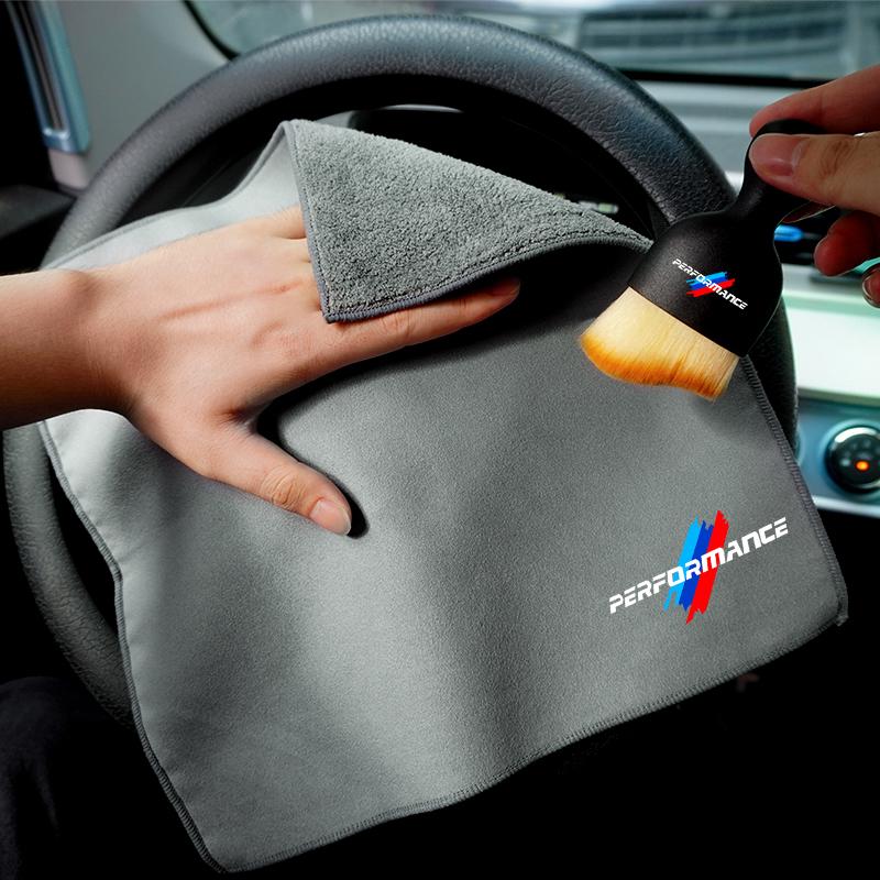 Microfiber Car Wash Towel Drying Cloth Cleaning Brush For BMW Performance X7 X5 X3 E46 E60 E90 E90 F10 F30 E93 G20 G21 Accessory NTP2