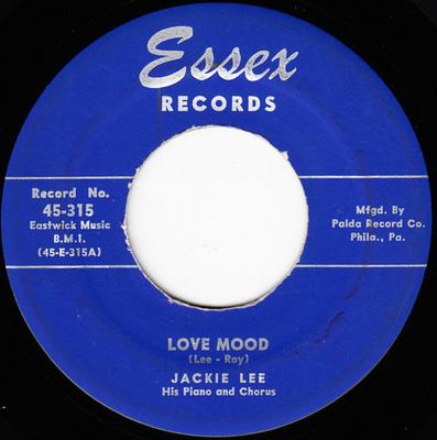 7-дюймовая пластинка JACKIE LEE - Love Mood / I'm Gonna Miss You, Bab 45315 Essex Records 1953 США Соул/Фанк Б/у