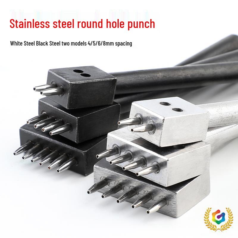 Ручной DIY Пробойник для Кожаного Ременья - Круглый Рядный Инструмент