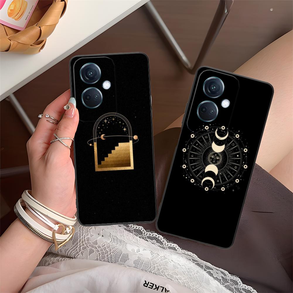 Чехол для мобильного телефона Солнце Луна для OPPO Reno 14 13 12 11 10 9 8 7 6 5 F T Pro 5G Цветной Печатный Чехол Роскошный Красивый Чехол