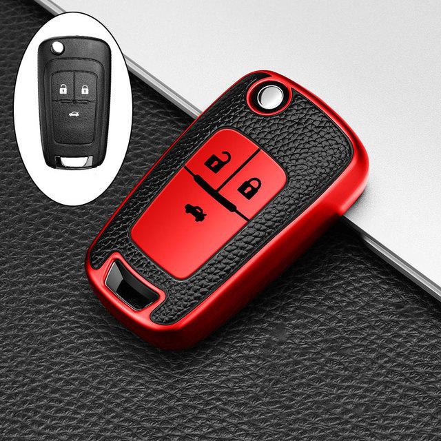 New Design TPU Leather Car Flip Key Case Cover Shell For Chevrolet Cruze Aveo Trax Sail Malibu Captiva Opel Vauxhall Astra J Corsa Insignia Mokka