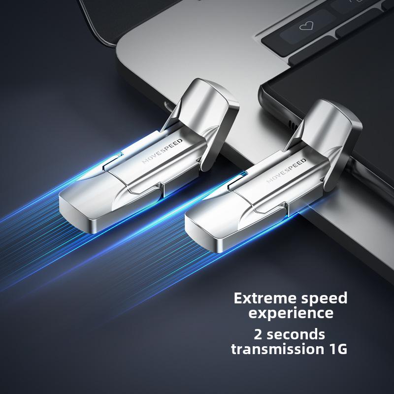 Твердотельный флэш-накопитель MOVESPEED Yi V Series USB 3.1/Type-C с двойным интерфейсом, 520 МБ/с