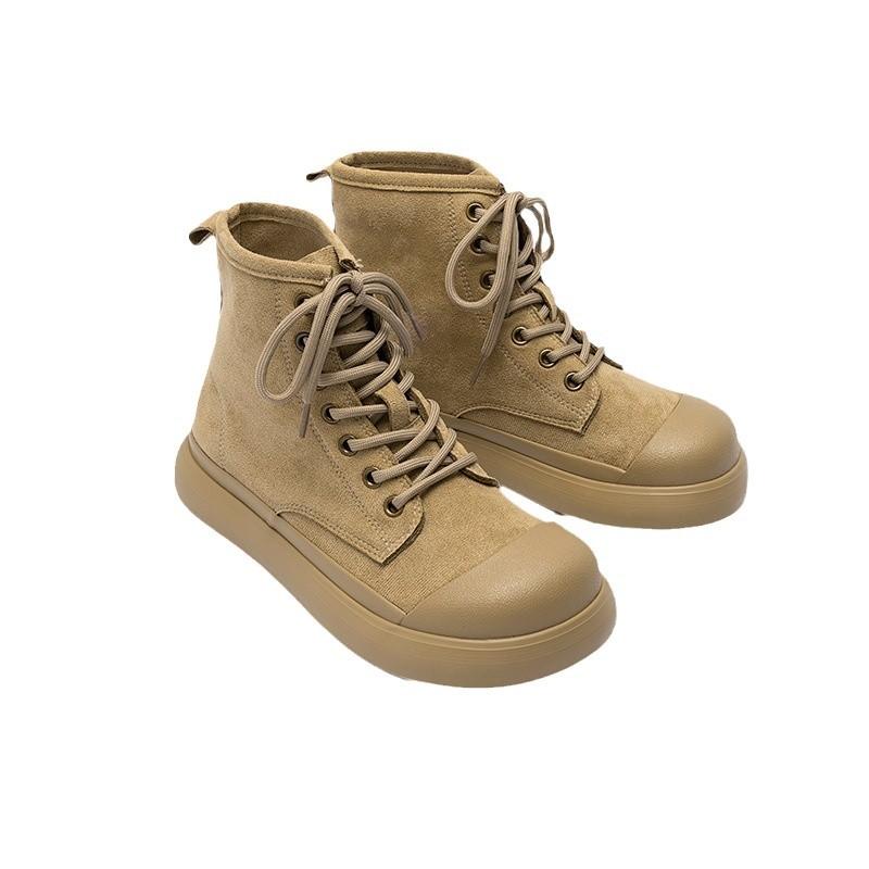 Глобальная нескользящая повседневная обувь женская весна 2025 года на толстой подошве универсальные увеличивающие рост ботинки для улицы женские ZHQ-XA268