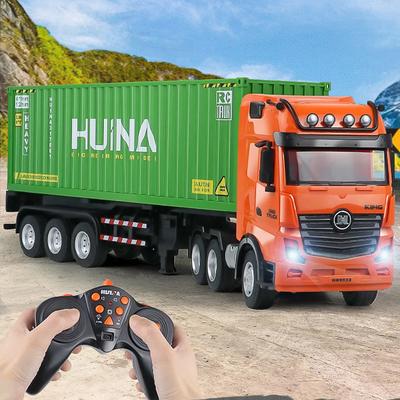 Huina 1317 RC контейнерный прицеп грузовик тягач НОВАЯ модель 1/18 масштаб сплава дистанционно управляемый электрический грузовик транспорт машинки игрушки