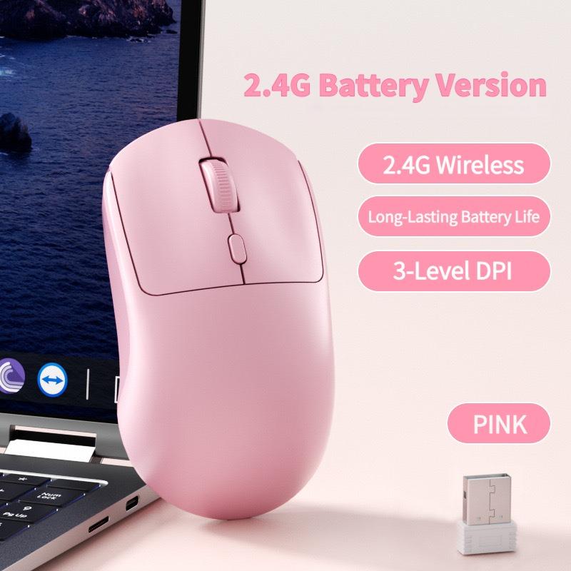 NexusClick New 2.4G/Dual-mode Rechargeable Wireless Mouse,Ergonomic Gaming Office Mice 800-1200-1600 DPI Mice for PC Laptop