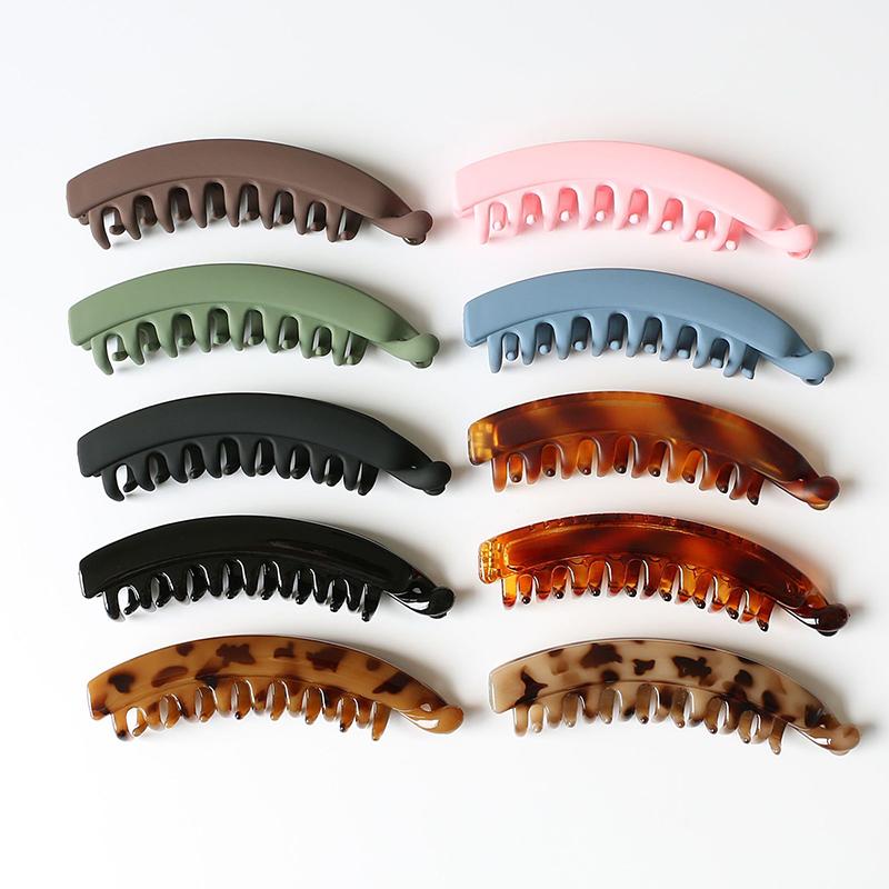 Frosted Hair Clips Banana Clip Women'S Hair Accessories Ponytail Barrettes Hair