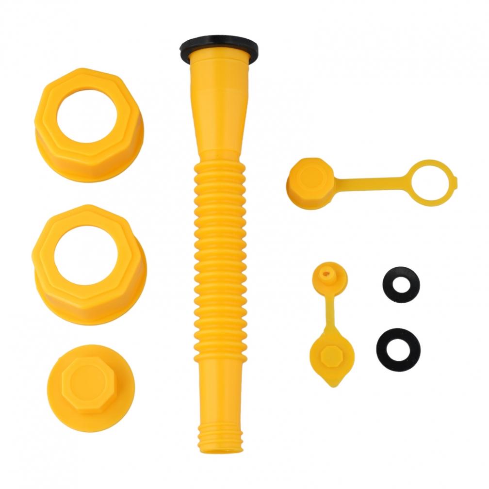 Replacement Gas Can Spout with Threaded Pipe and Hex Nut for Most Gas Can Sizes