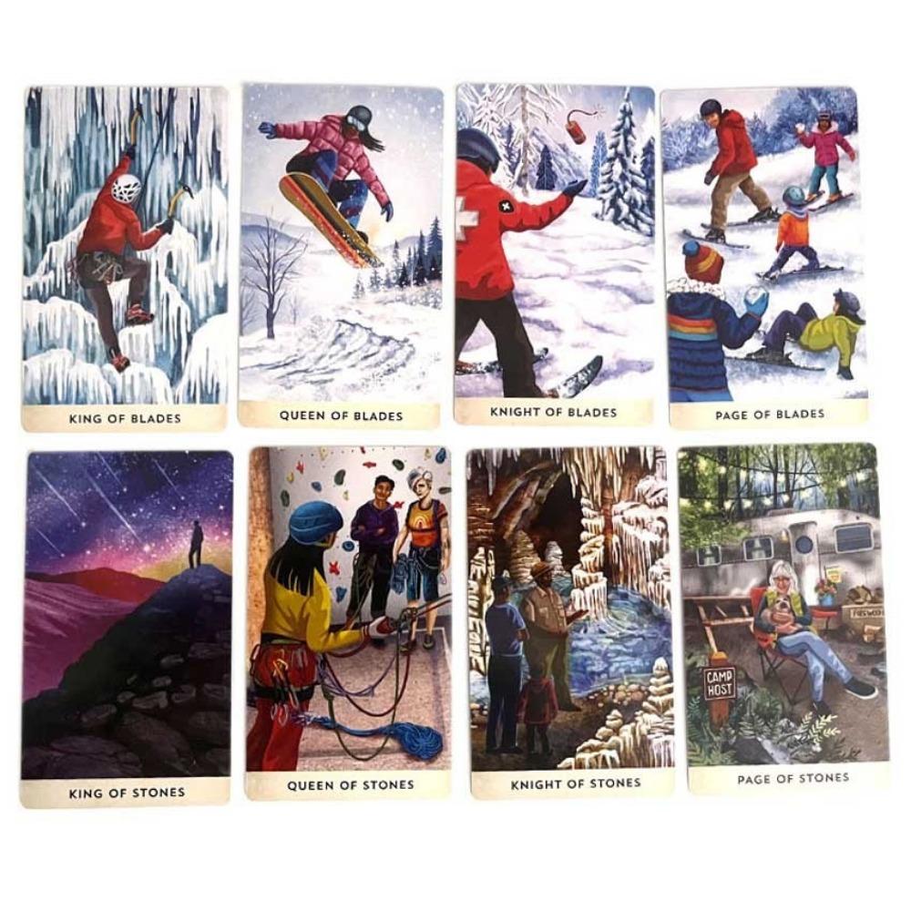 Таро для прогулок на свежем воздухе, 12x7 см, бумажное руководство, карточные игры, колода из 78 карт, посвященная любимым местам и развлечениям