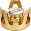 Camping Mini Alcohol Stove, Lightweight Brass Spirit Burner With Aluminium Stand For Camping Hiking And Picnic-c19
