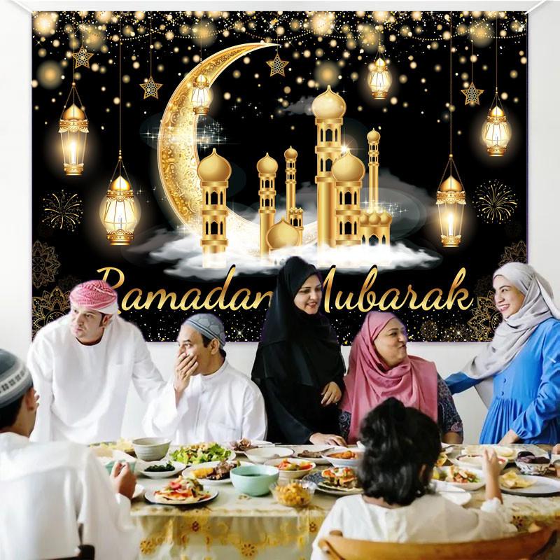 Тема вечеринки Ид Традиционный фон Украшения Ramadan Mubarak для дома Исламский Мусульманский Kareem Eid Al Adha Реквизит Подарок Постер