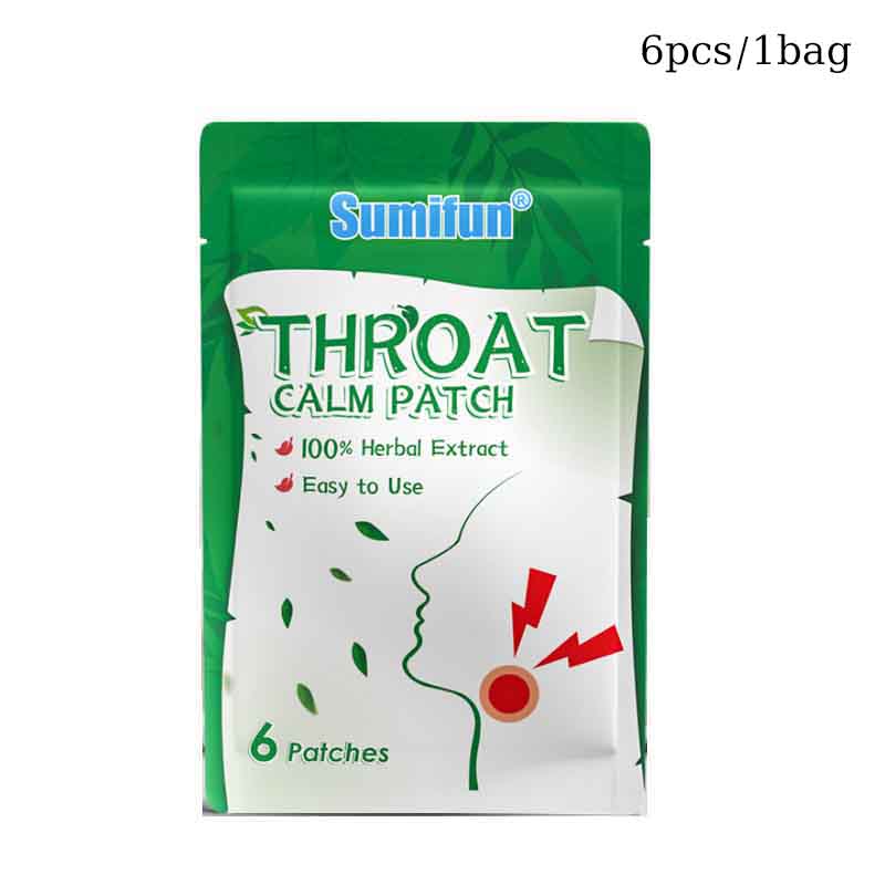 Sumifun Прозрачный пластырь для здоровья легких, боль в горле, пластырь для сухого горла