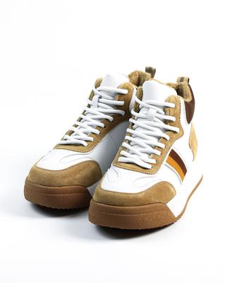 Ботинки на платформе V.I.konty 3156 36 Молочно-коричневые кожа/замша