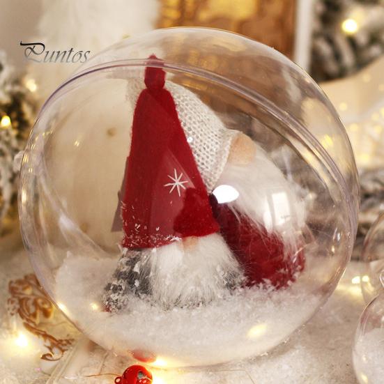 5 шт., прозрачный рождественский шар, украшение с подвесным отверстием, многофункциональная прозрачная коробка для конфет, небьющийся пластиковый шар, Рождество, Хэллоуин, день рождения