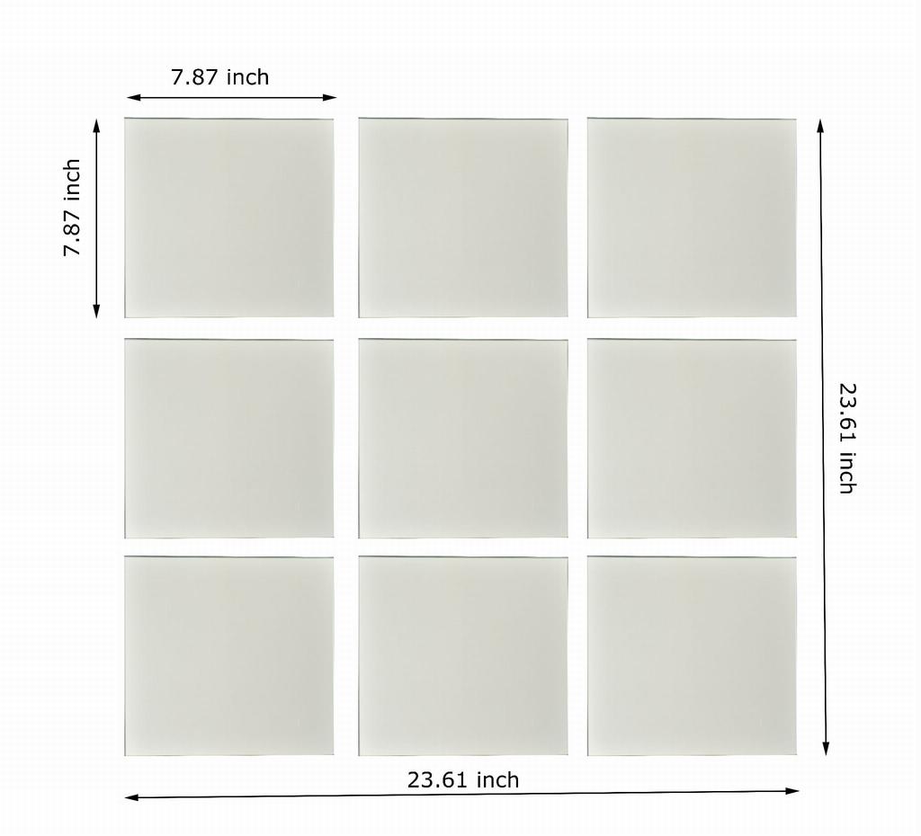 Zestaw Lusterek Ściennych Do Przyklejenia Kwadratowe Glamour 20X20 Cm 9 Szt  Z Plastrami Bd Art