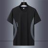 Summer Ice Silk T-shirt Men's Quick Drying Shirt Short Sleeves Thin Half Sleeves Large Top Men's Sports Loose