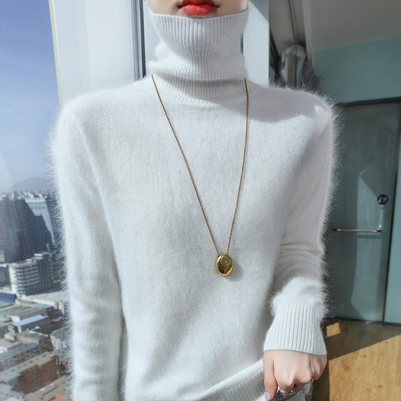 Женский кашемировый свитер Qinghe кашемир 30% кашемир 30% норка 30% шерсть 10% нейлон Женский осенне-зимний толстый кашемировый свитер мягкий и теплый