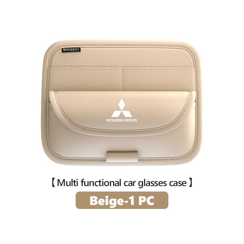 xkhr10 For Mitsubishi Car Sun Visor Glasses Organizer Box Eyeglass Storage Case Auto Accessories Outlander Lancer Eclipse Mirage