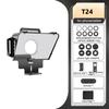 Portable T24 Teleprompter Wide Screen Dual Hot Shoe Mount For Phone Tablet Tripod Light Stand Live Streaming Video Shooting Recording Vlog Interview