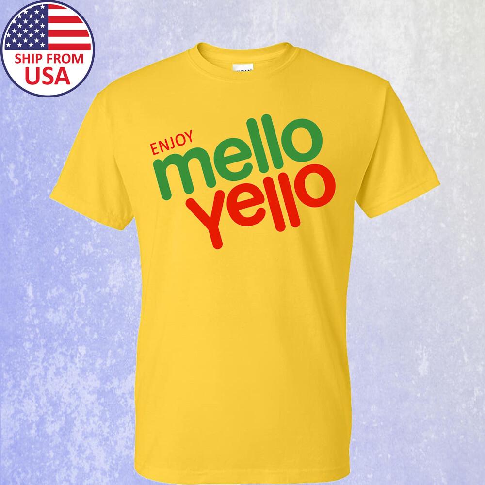 Наслаждайтесь желтой мужской футболкой Mello Yello Размеры S-5XL Унисекс