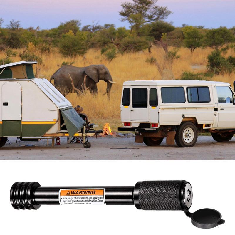 Замок для прицепа с ключами 5/8 Металлический штифт для сцепного устройства прицепа Водонепроницаемый штифт для сцепного устройства Автоматический замок для ресивера Замок для сцепного устройства прицепа